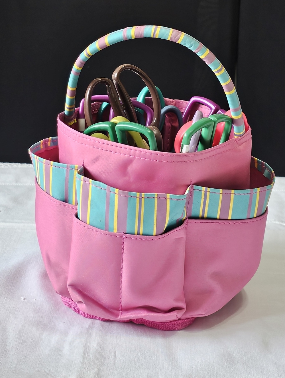 Craft Caddy with 12 Decorative Edge Scissors Set - Picture 8 of 9